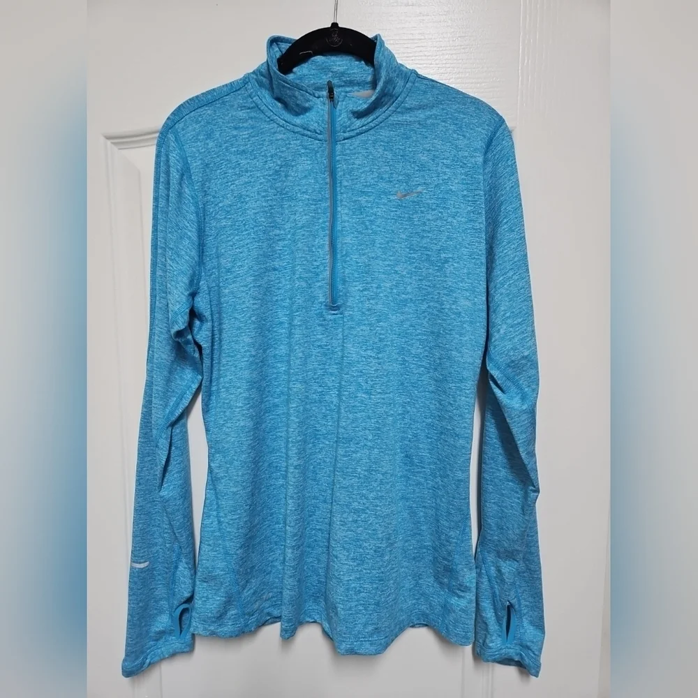 Nike Running Dri-Fit Blue Quarter-Zip.